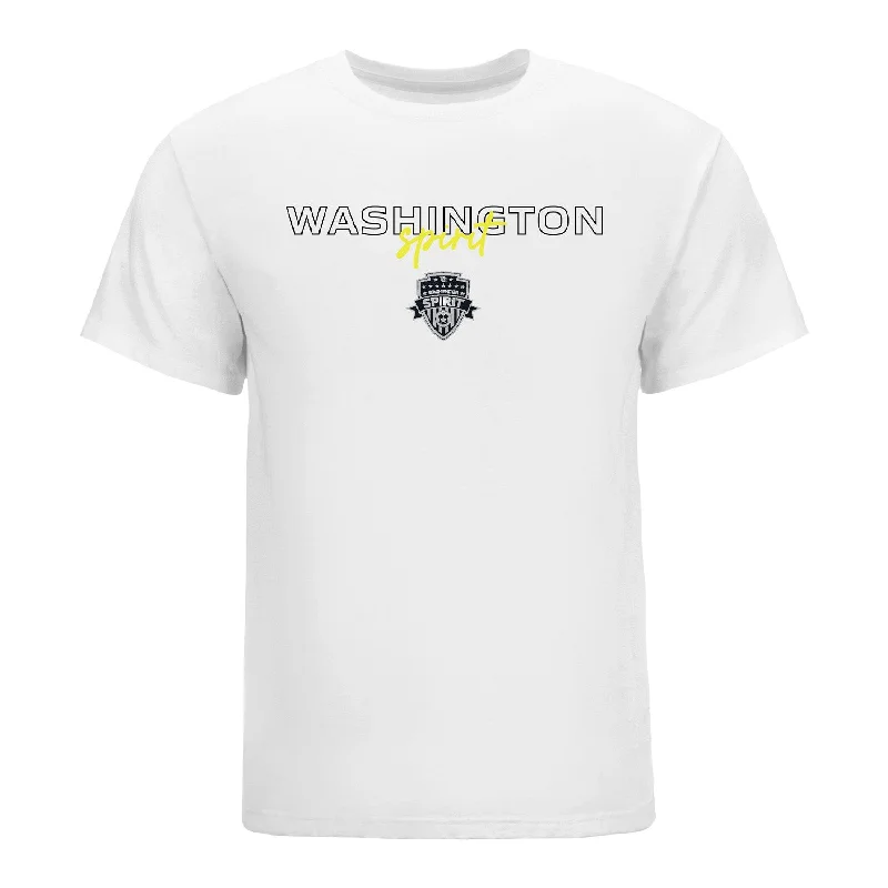 Unisex Washington Spirit Mosaic Motion White Tee Satin Fabric Silk Fabric Chiffon Fabric