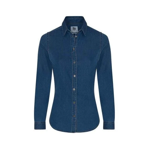 So Denim Womens/Ladies Lucy Denim Shirt Rayon Velvet Corduroy