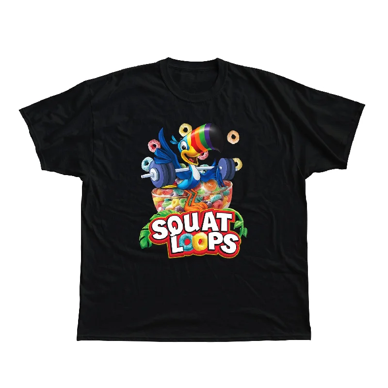 Squat Loops Premium Tee Ribbed T-Shirt High Neck Heavyweight