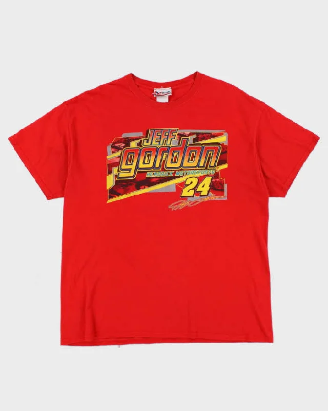 Vintage Chase Authentics Jeff Gordon Racing T-Shirt - XL Mesh Canvas Denim