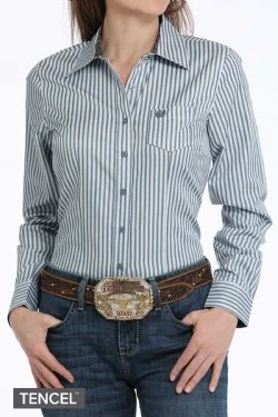 Women's Cinch Stripe Button-Down Western Shirt Polka Dot Checkered Tartan