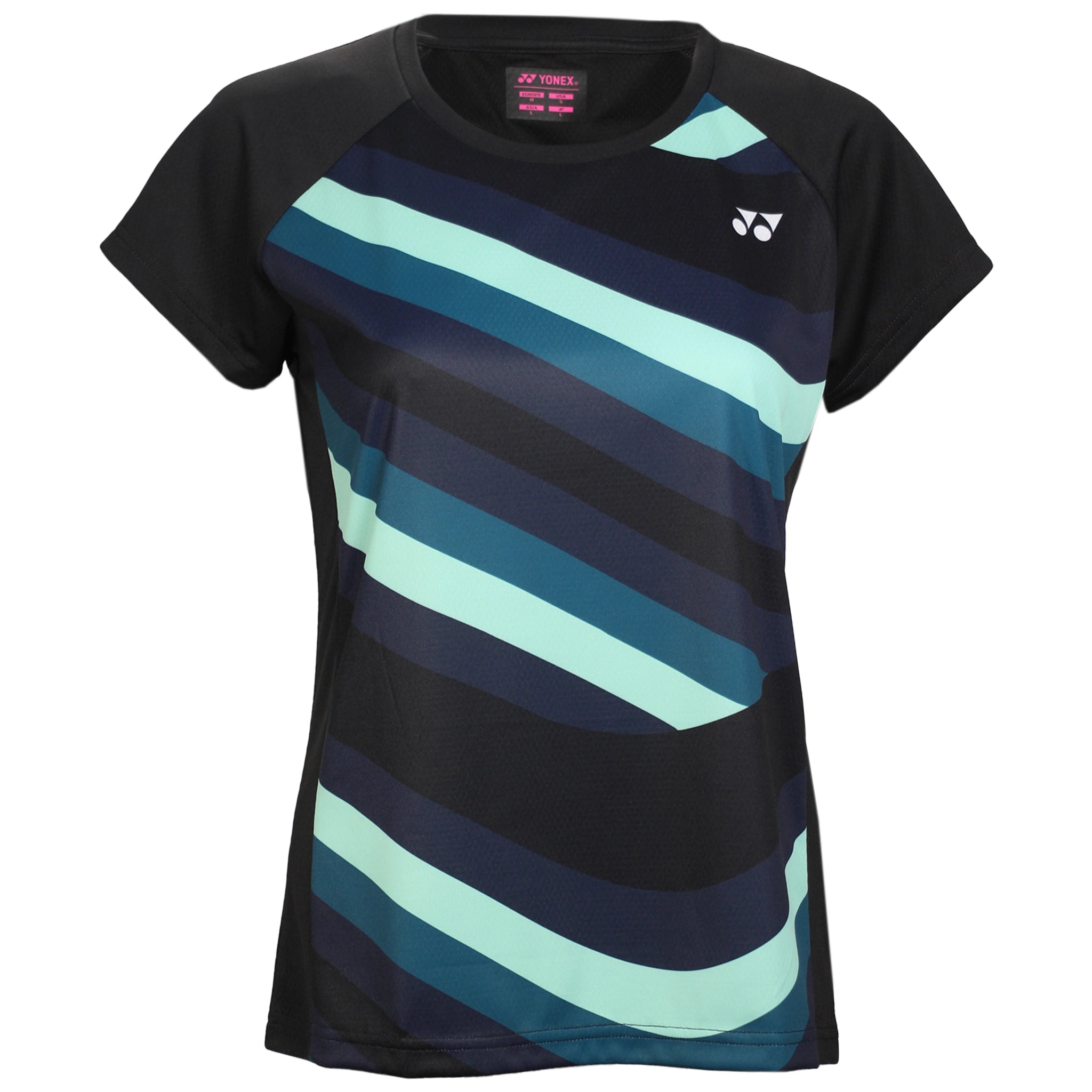 Yonex Women's T-Shirt 16694 Black - Ratchanok/Carolina Polka Dot Checkered Tartan