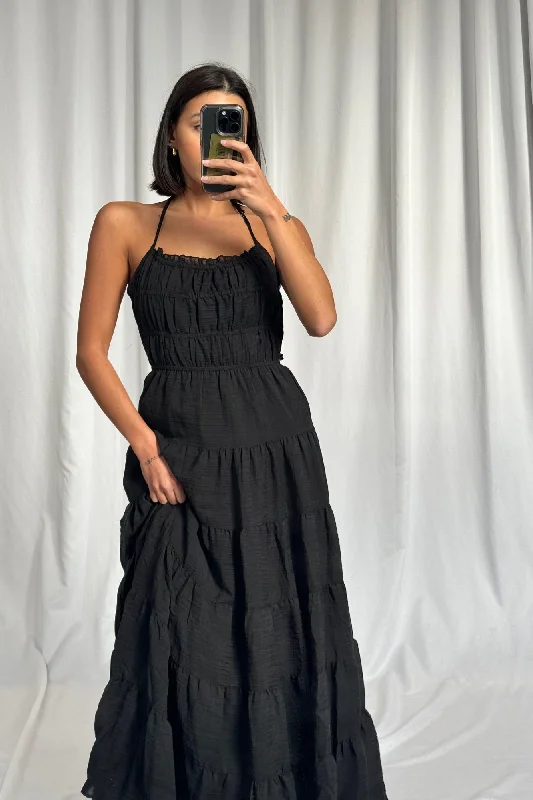 Esther Maxi Dress Black Chic Summer Maxi Dress