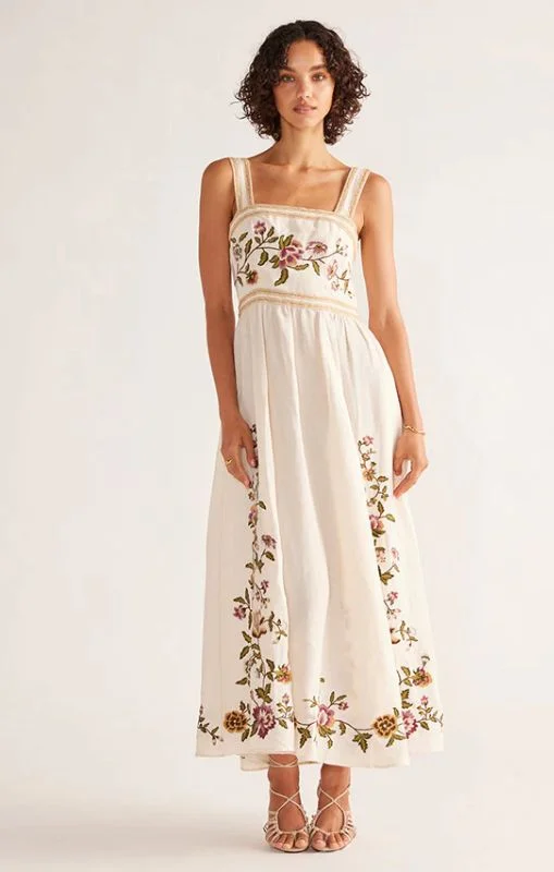 MOS - Camille Maxi Dress - Ivory - last one Comfortable Ruffle Hem Maxi Dress