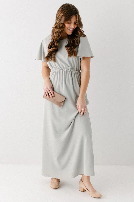 'Naomi' Chiffon Maxi Dress Elegant Maxi Dress with Belt