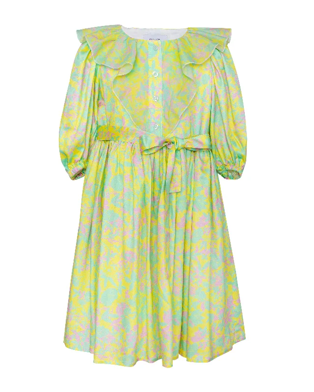 PAADE MODE "RETURN TO NATURE" Viscose  Maxi Dress Anemone  in Yellow Stylish Button-Up Maxi Dress