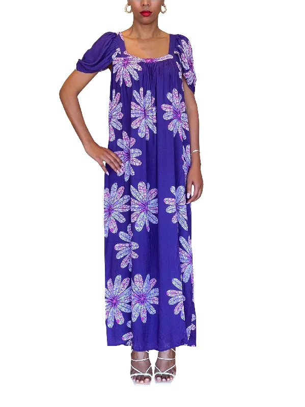 POPPI Tulip Sleeve Flowy Maxi Dress 1 Cozy Open-Back Maxi Dress