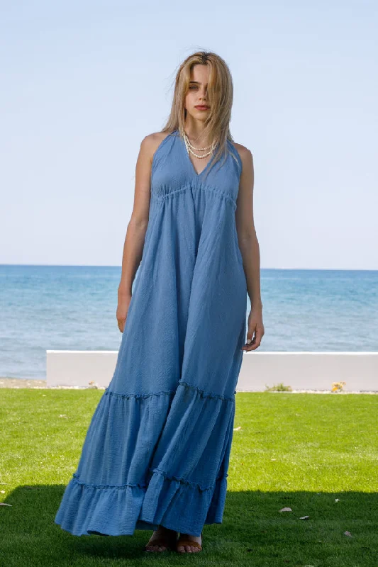 Sun Sea & Roses – Daniela Maxi Dress Blue Fashionable Sleeveless Maxi Dress