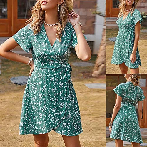 Women Dresses Promotion Sale Ladies's Strapless Casual Dress Summer Backless Print Maxi Dress for Beach Party Eleagant Dress UK Size S-3XL Trendy V-Neck Maxi Dress