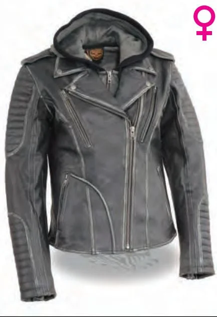 Women’s Rub-Off M/c Jacket W/ Full Hoodie Jacket Liner Elasticated Jacket Padded Jacket Insulated Jacket Women’s Rub-Off M/c Jacket W/ Full Hoodie Jacket Liner Elasticated Jacket Padded Jacket Insulated Jacket