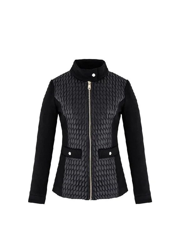 Women's Casual Wear Black Quilted Leather Jacket Embroidered Jacket Appliqued Jacket Beaded Jacket Women's Casual Wear Black Quilted Leather Jacket Embroidered Jacket Appliqued Jacket Beaded Jacket
