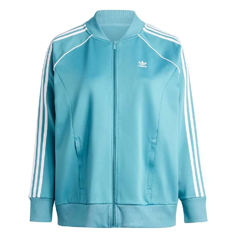 adidas - Women's Adicolor Classics SST Track Jacket (Plus Size) (IL6658) Zippered Jacket Buttoned Jacket Snapped Jacket