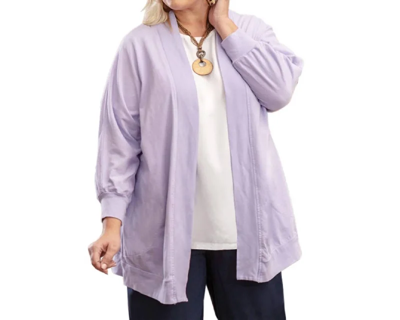 Becky Solid Long Sleeve Cotton Knit Plus Size Jacket In Tahitian Breeze Satin Jacket Silk Jacket Chiffon Jacket