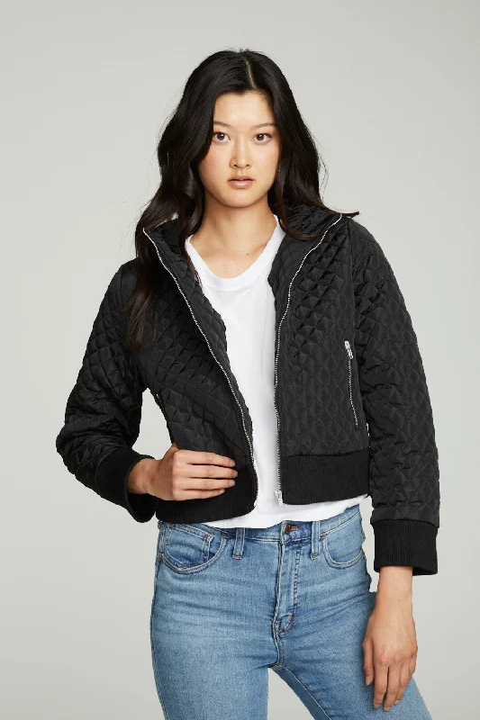 Cropped Hooded Jacket With Rib Mesh Jacket Canvas Jacket Denim Jacket