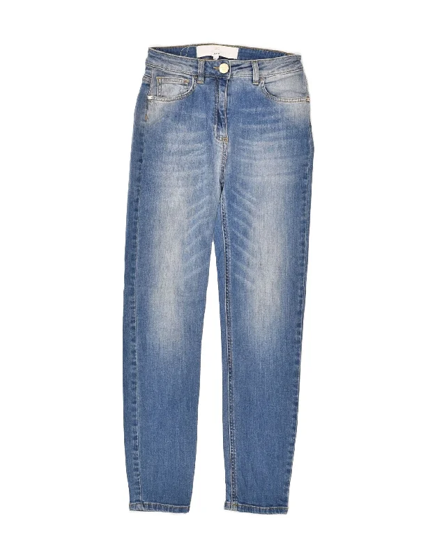 ELISABETTA FRANCHI Womens Slim Jeans W26 L26 Blue Cotton Comfortable Stretch Fit Jeans ELISABETTA FRANCHI Womens Slim Jeans W26 L26 Blue Cotton Comfortable Stretch Fit Jeans