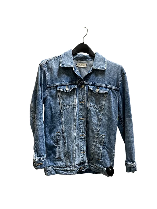 Jacket Denim By Madewell In Blue, Size: Xs Snapped Jacket Toggled Jacket Drawstring Jacket