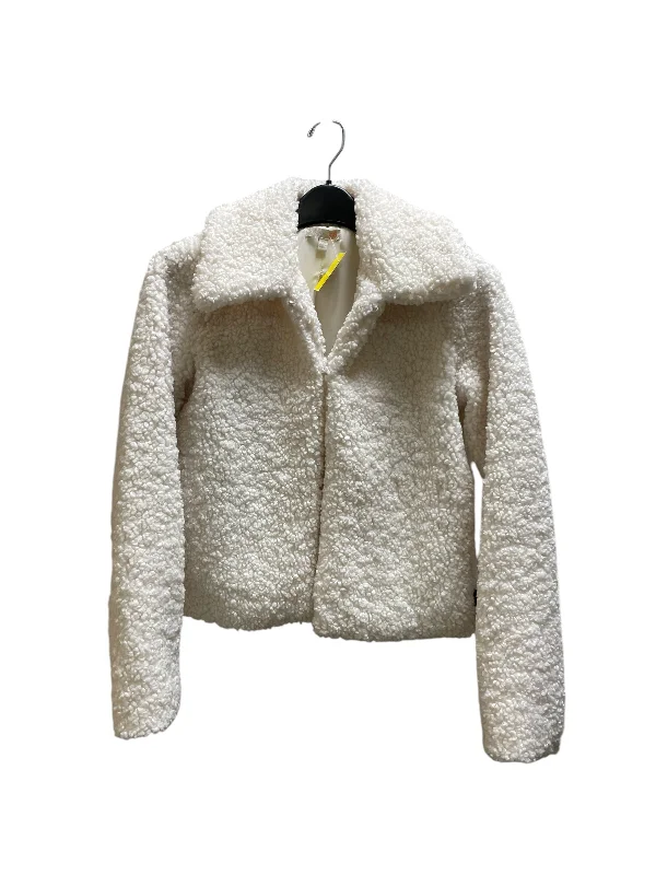 Jacket Faux Fur & Sherpa By Gianni Bini In Cream, Size: Xs Trench Coat Raincoat Waterproof Jacket