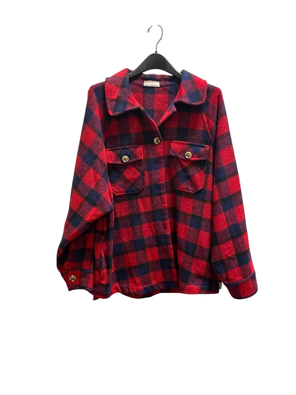 Jacket Fleece By Altard State In Plaid Pattern, Size: L Fleece Jacket Down Jacket Feather Jacket