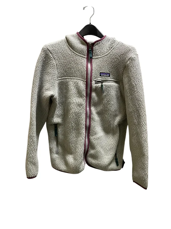 Jacket Fleece By Patagonia In Grey, Size: S Zippered Front Buttoned Front Snap Front