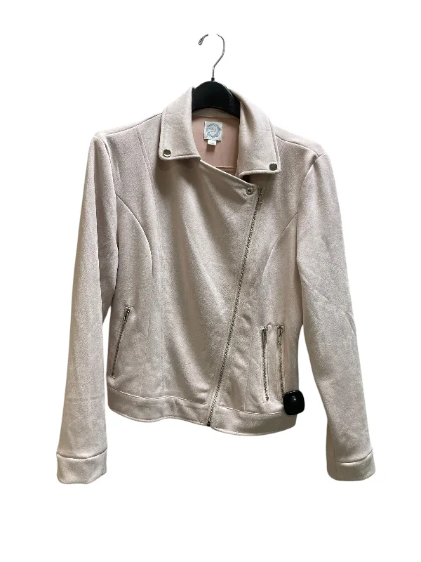 Jacket Other By Blue Rain In Pink, Size: L V-Neck Jacket Boat Neck Jacket Square Neck Jacket