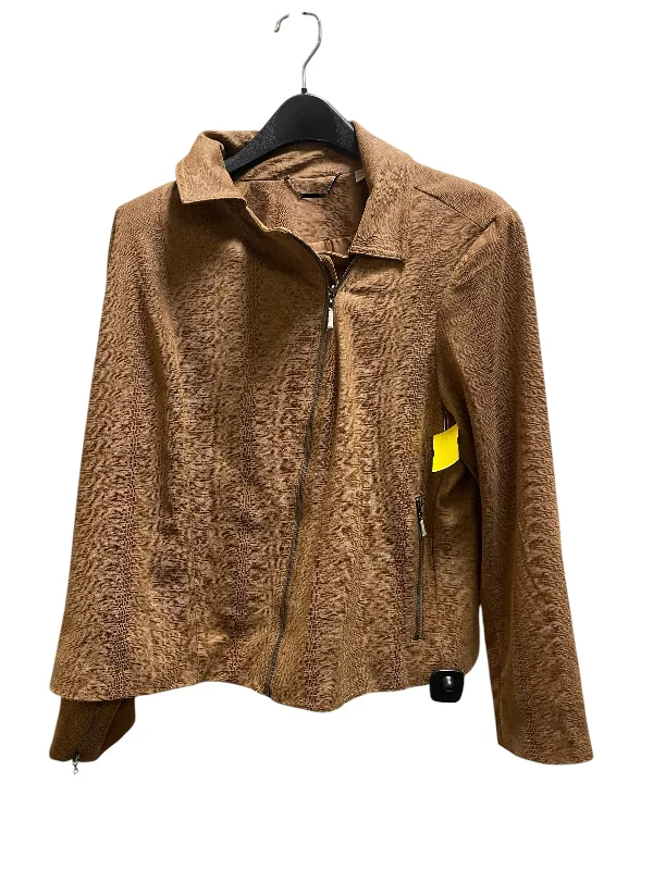 Jacket Other By Chicos In Brown, Size: Xl Elasticated Jacket Padded Jacket Insulated Jacket