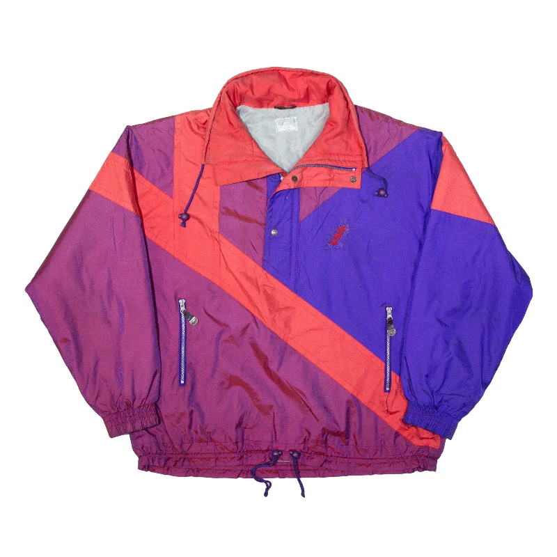 K2 Insulated 1/2 Zip Hooded Pullover Jacket Purple 80s Colourblock Womens XL Mesh Jacket Canvas Jacket Denim Jacket