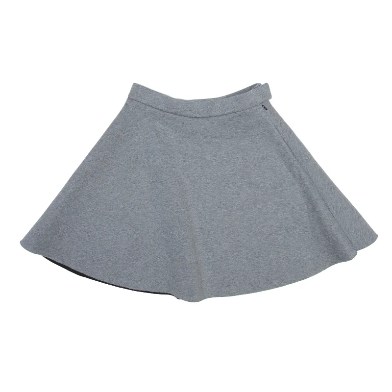 COS Short Flare Skirt Grey Womens S linen skirt light