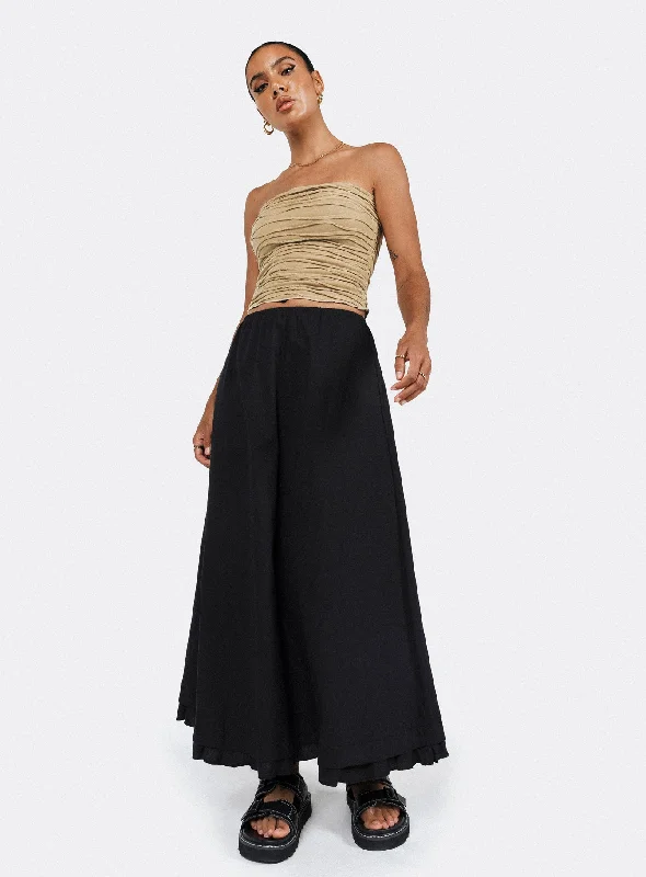 Empress Of Love Maxi Skirt Black velvet skirt luxurious