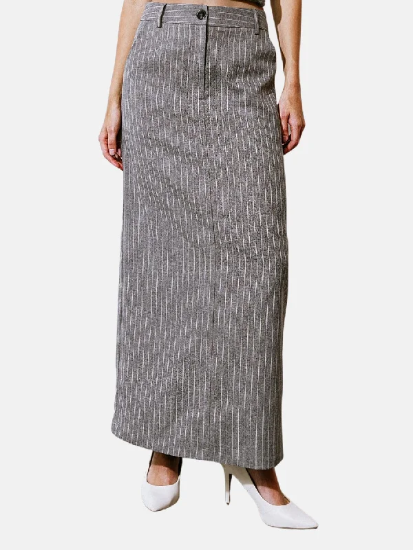 Get To The Point Woven Midi Skirt modal blend skirt