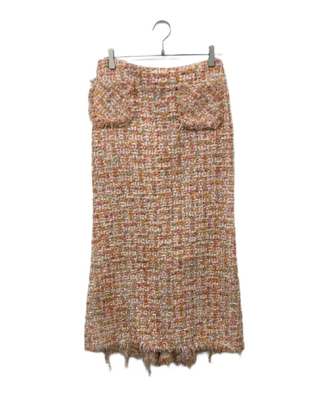 [Pre-owned] JUNYA WATANABE COMME des GARCONS Tweed Long Skirt JS-04032M zip skirt side