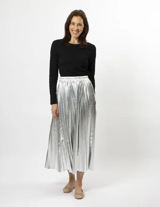 Stella + Gemma Casete Skirt Silver wrap skirt elegant