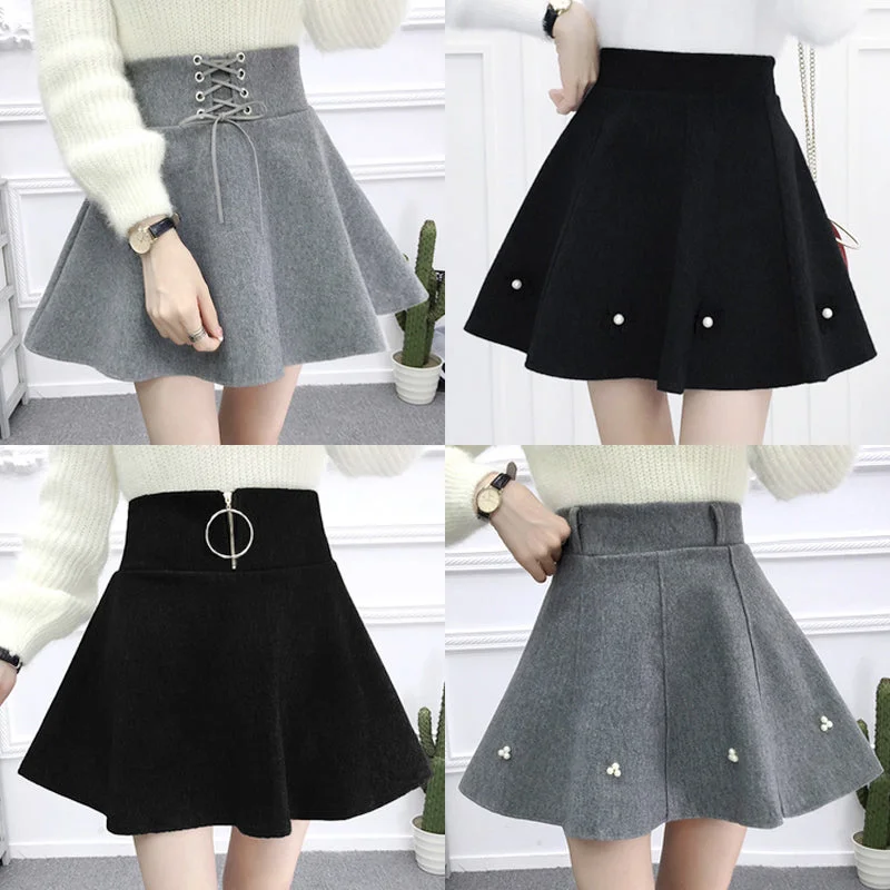 Woolen lace skirt yv42826 corduroy skirt durable